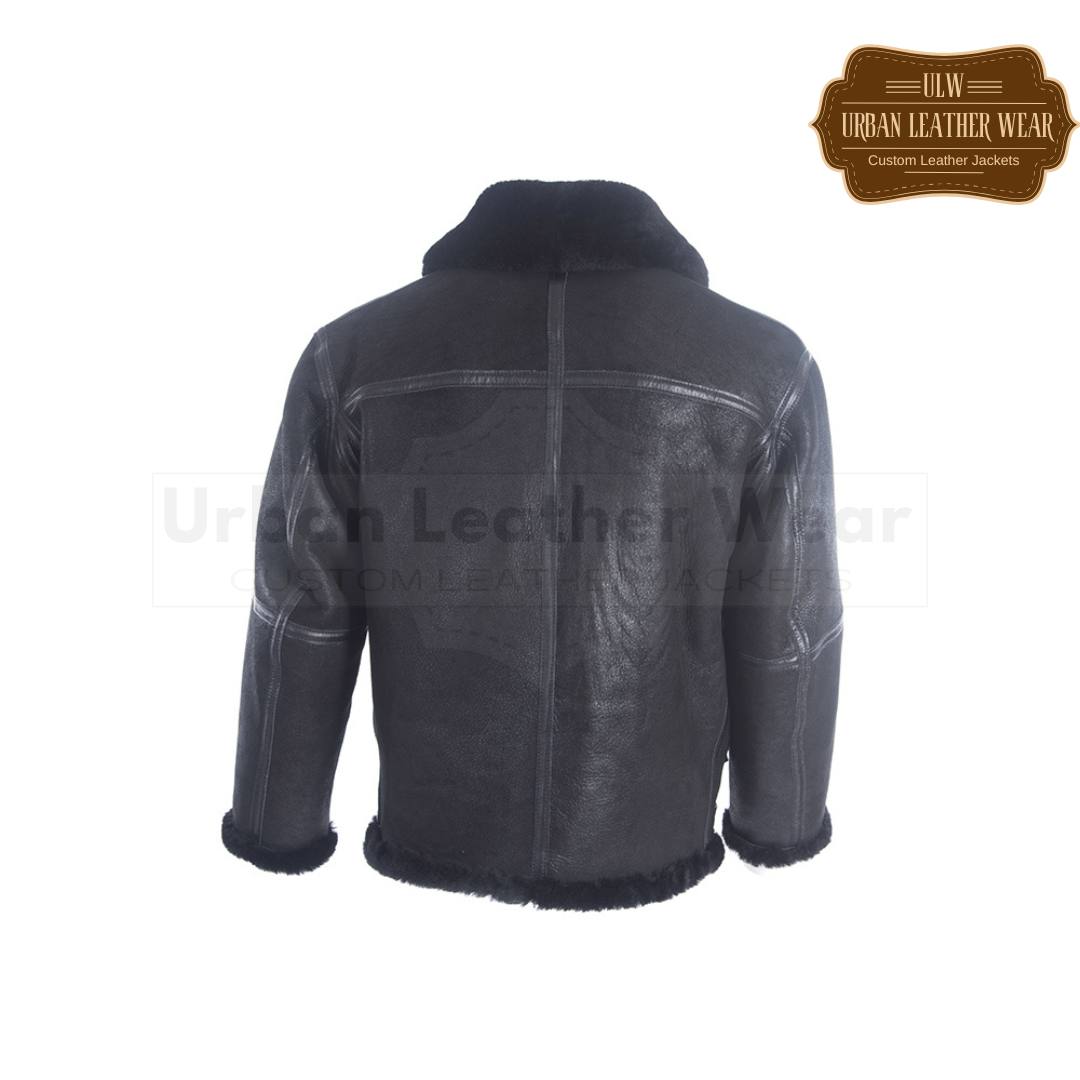 RAF Leather bomber jacket black URBAN LEATHER WEAR LTD