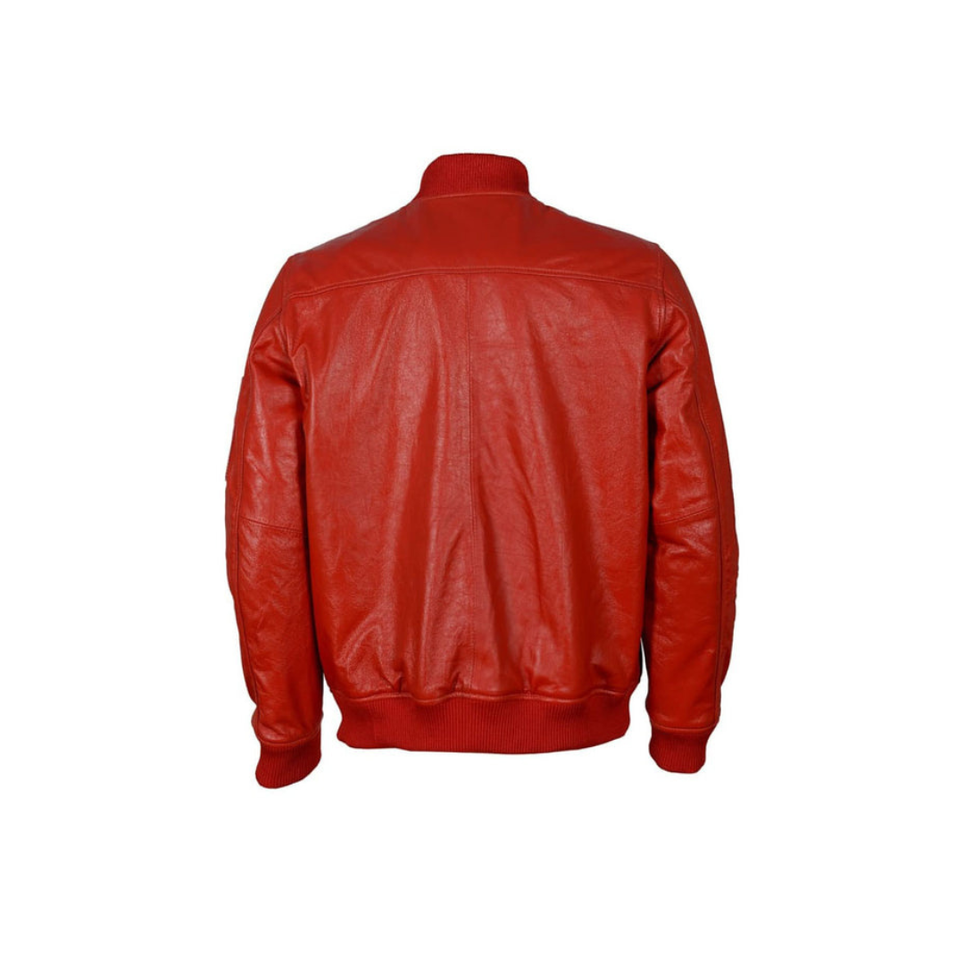 Red MA-1 Bomber Flight Jacket URBAN LEATHER WEAR LTD