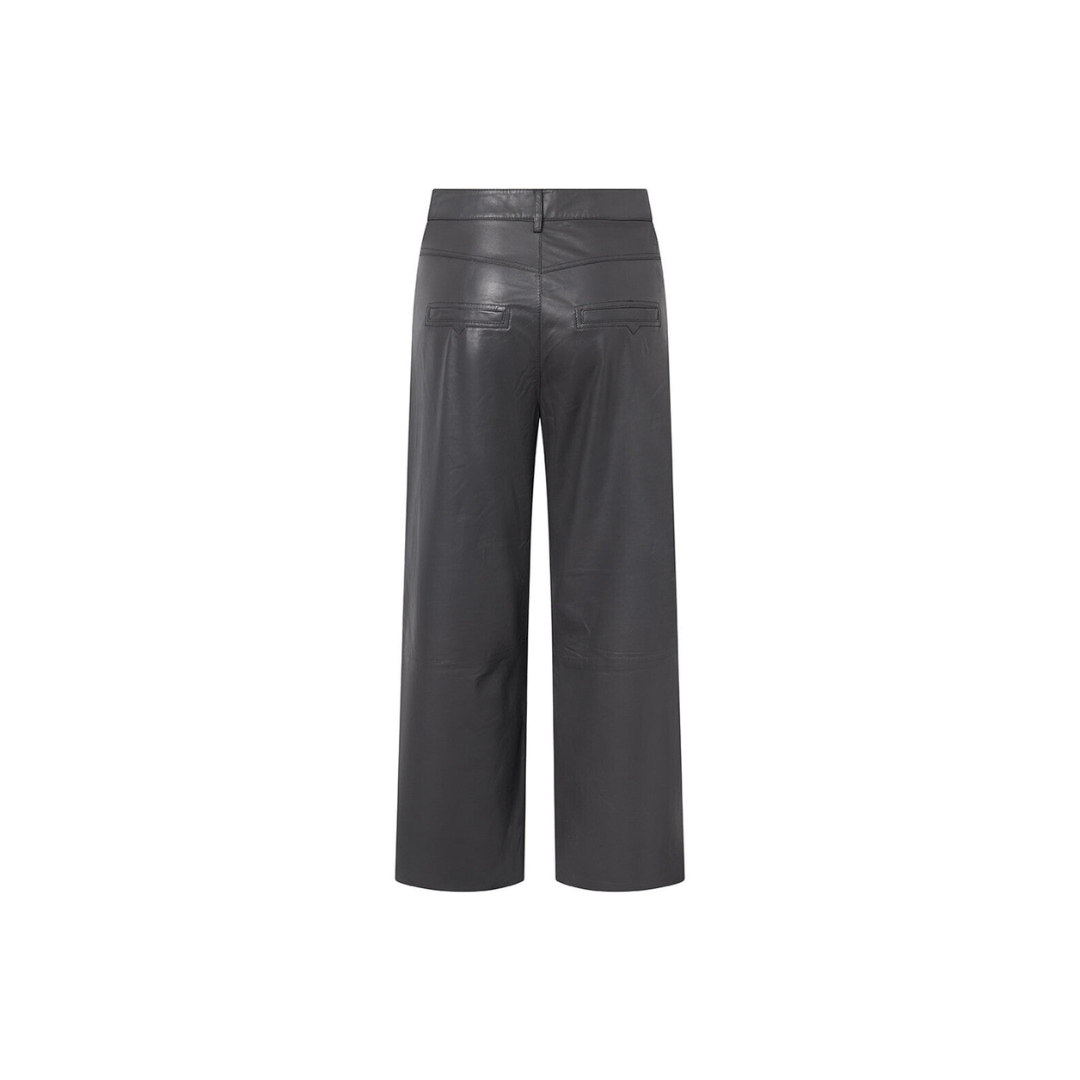Regular fitting women leather pants grey URBAN LEATHER WEAR LTD