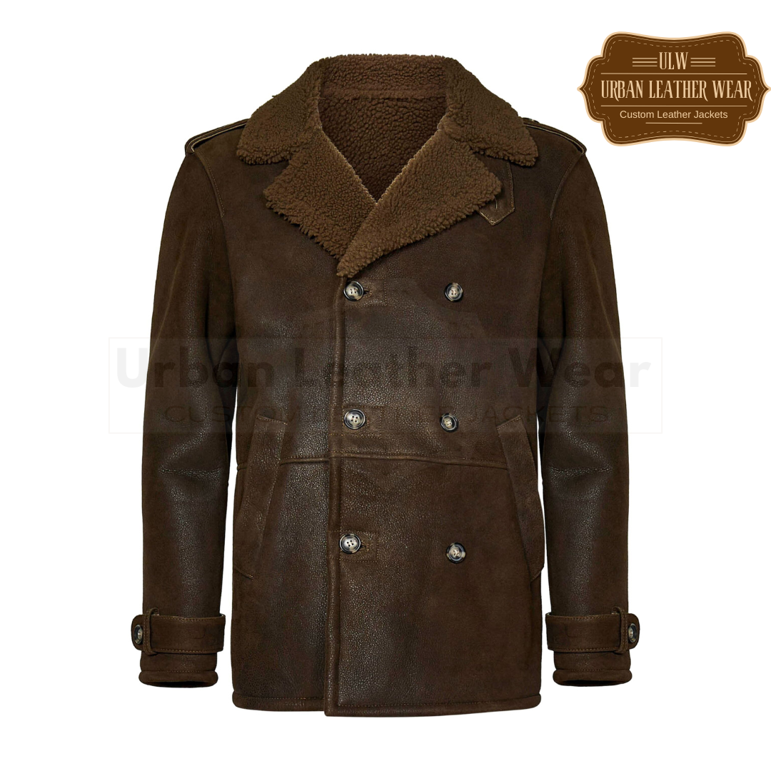 Rocky Balboa Shearling jacket long coat URBAN LEATHER WEAR LTD