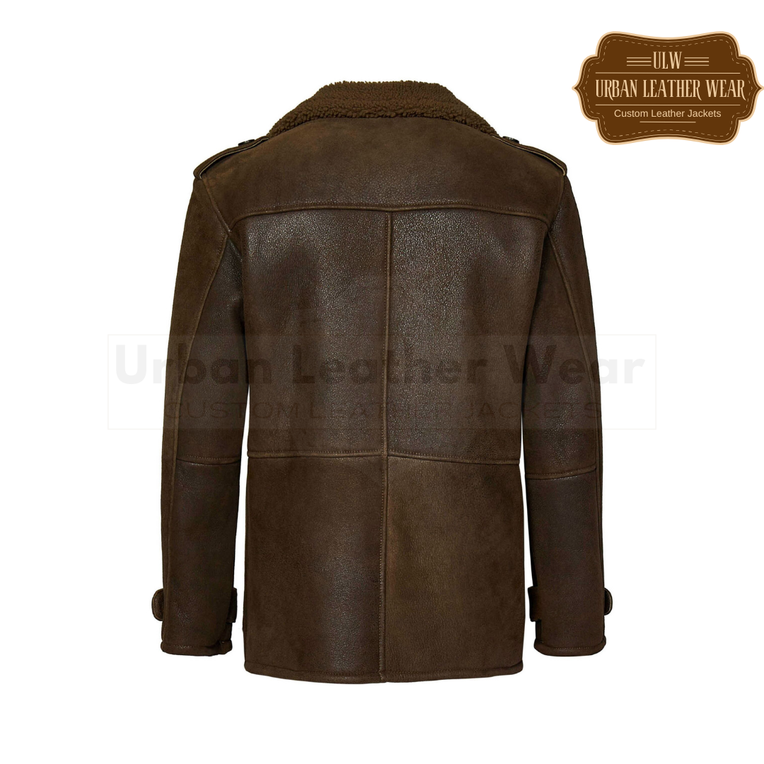 Rocky Balboa Shearling jacket long coat URBAN LEATHER WEAR LTD