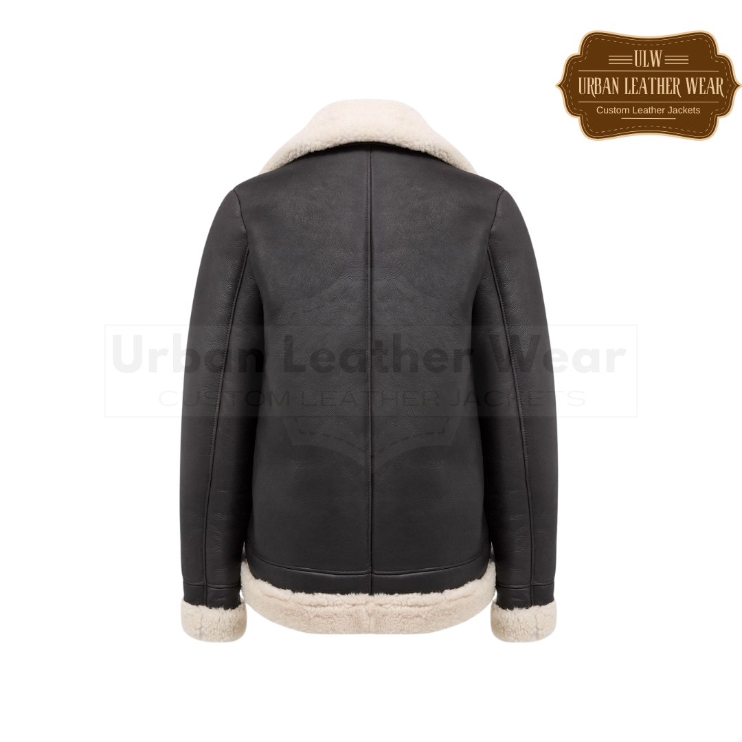 Rustic Shearling Biker Jacket URBAN LEATHER WEAR LTD