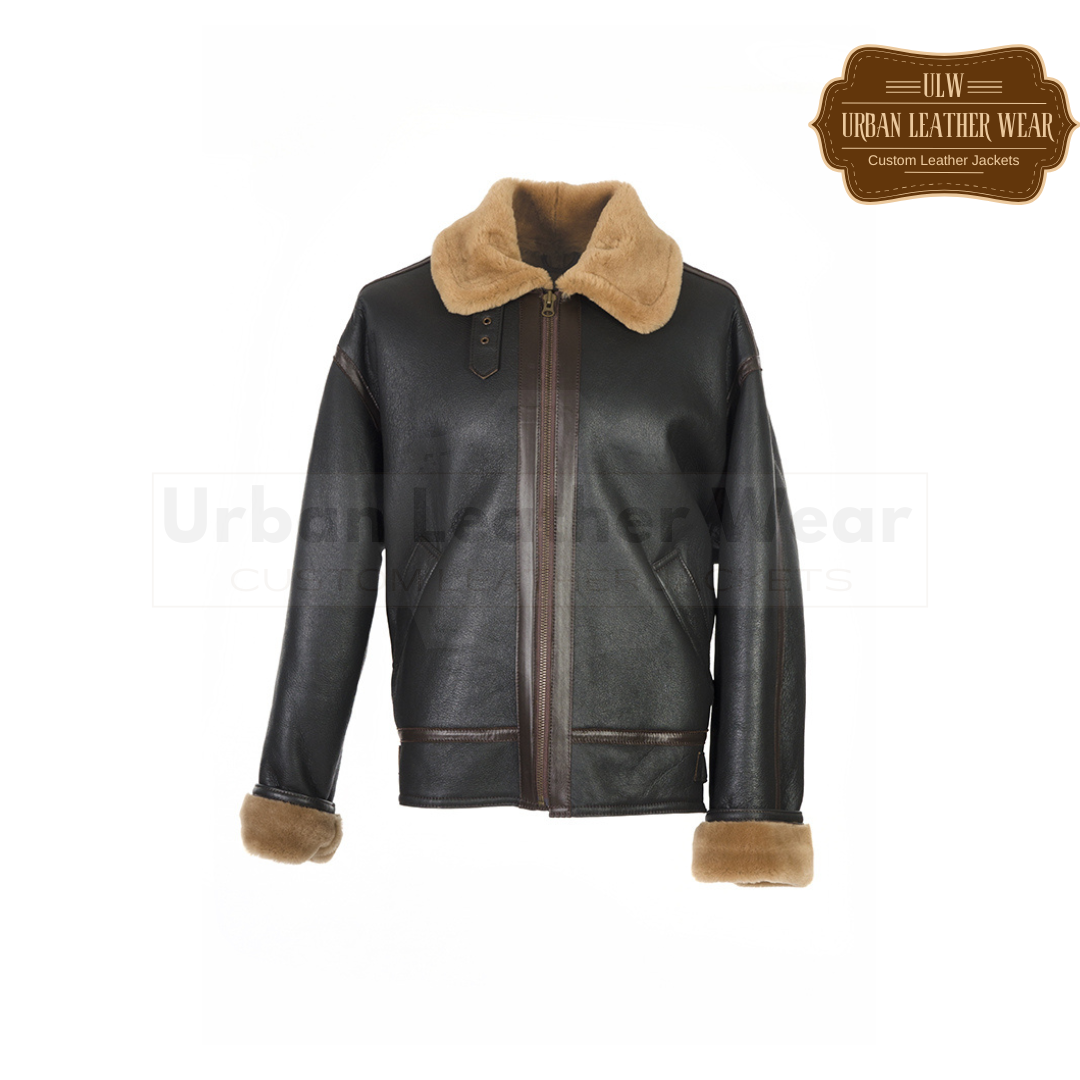 Mens B3 Aviator Flying Leather Jacket URBAN LEATHER WEAR LTD