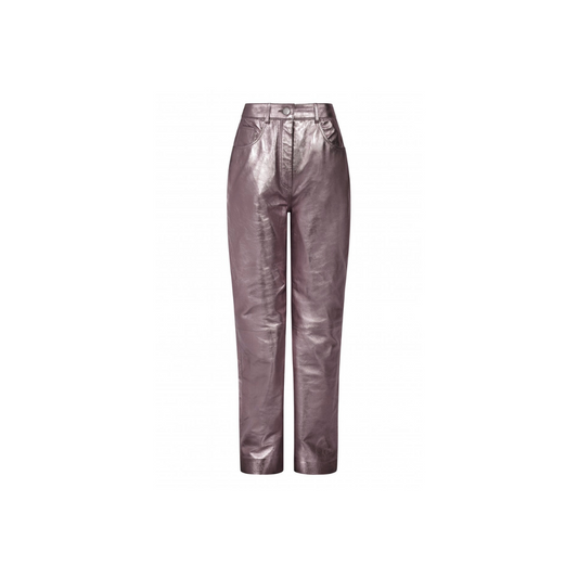 Straight Leg Leather trouser Purple URBAN LEATHER WEAR LTD