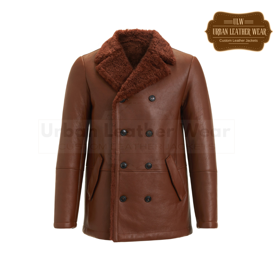 Tom shearling jacket brown coat URBAN LEATHER WEAR LTD