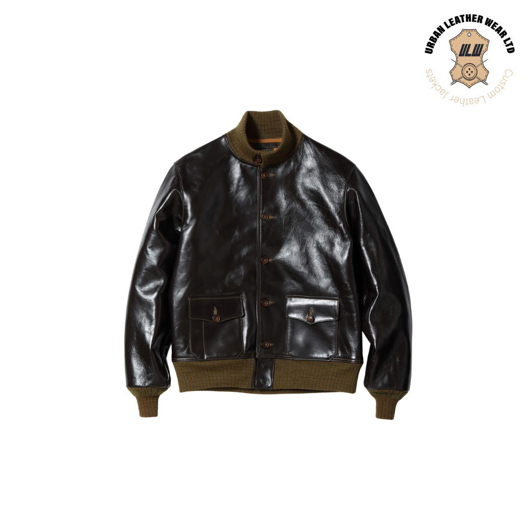 Type A-1 Flying Leather Jacket Black URBAN LEATHER WEAR LTD