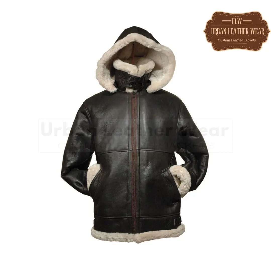 Women B3 Bomber Leather shearling Jacket