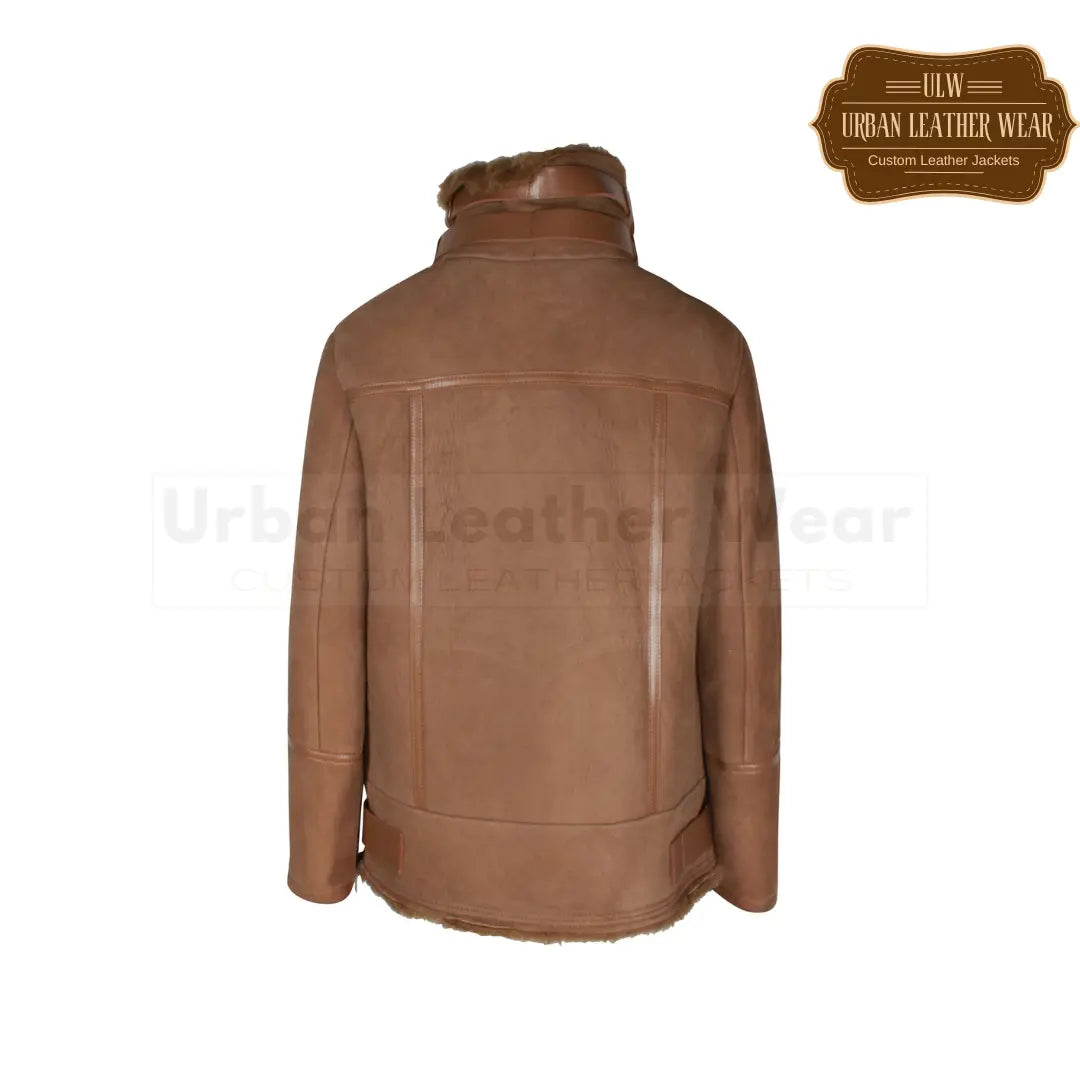 Buy Women shearling jacket brown suede. This cozy women's shearling jacket is made from soft brown suede,