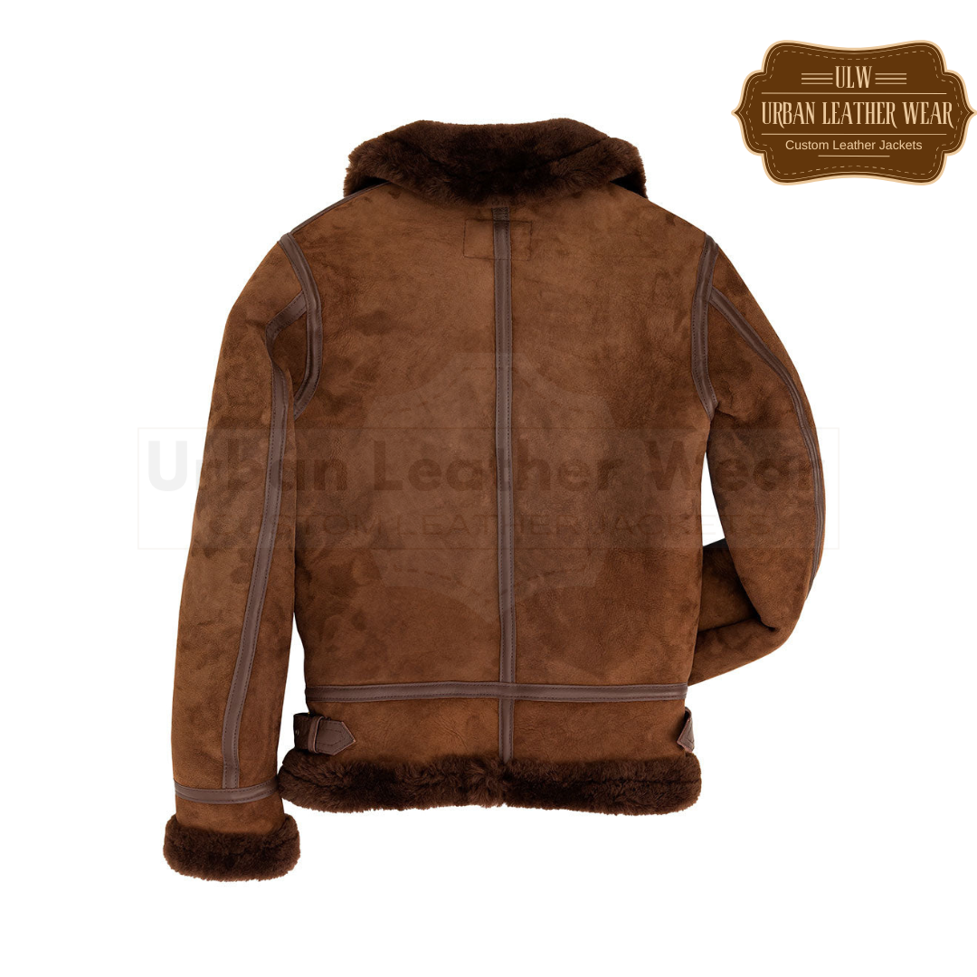 Buy our B3 Bomber Suede Shearling Jacket for Women.