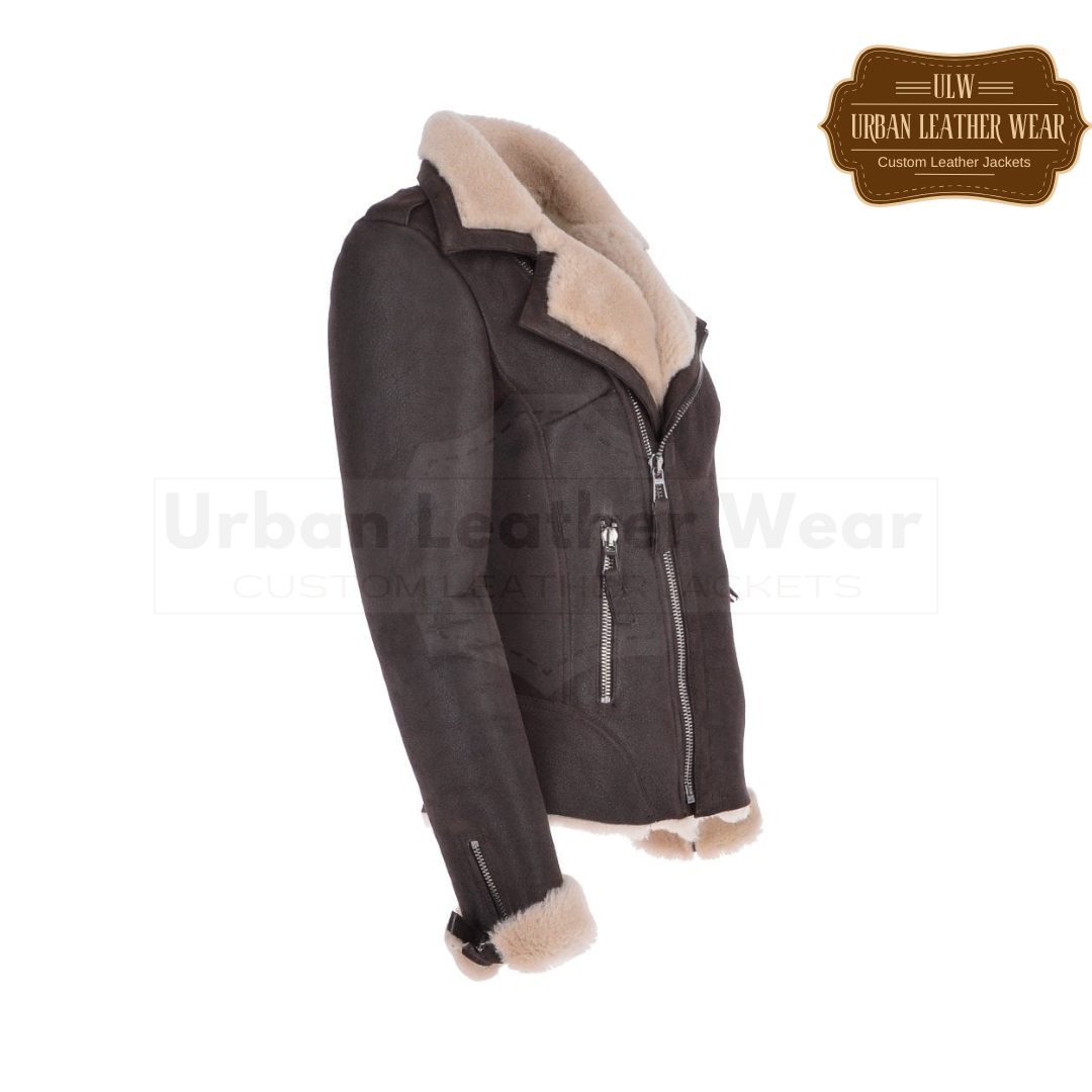 Buy our Women Shearling Bomber Jacket. 