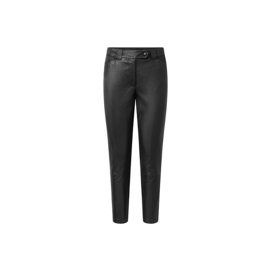 Chino leather pants stretchable Black URBAN LEATHER WEAR LTD