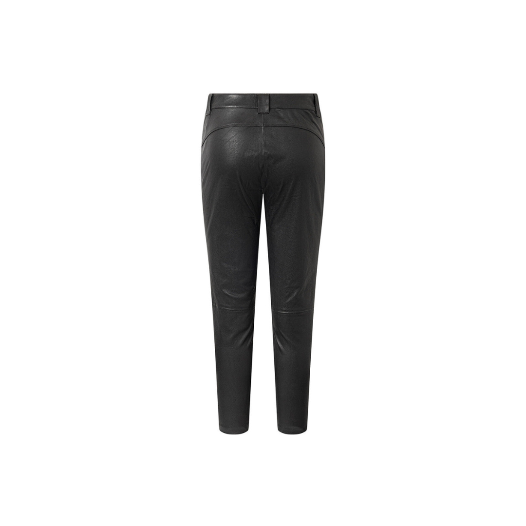 Chino leather pants stretchable Black URBAN LEATHER WEAR LTD