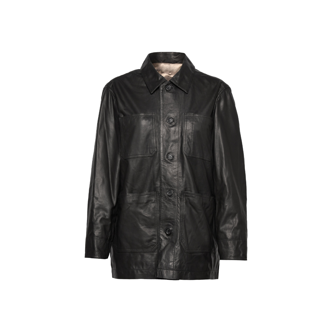 Ladies oversized leather shirt jacket URBAN LEATHER WEAR LTD