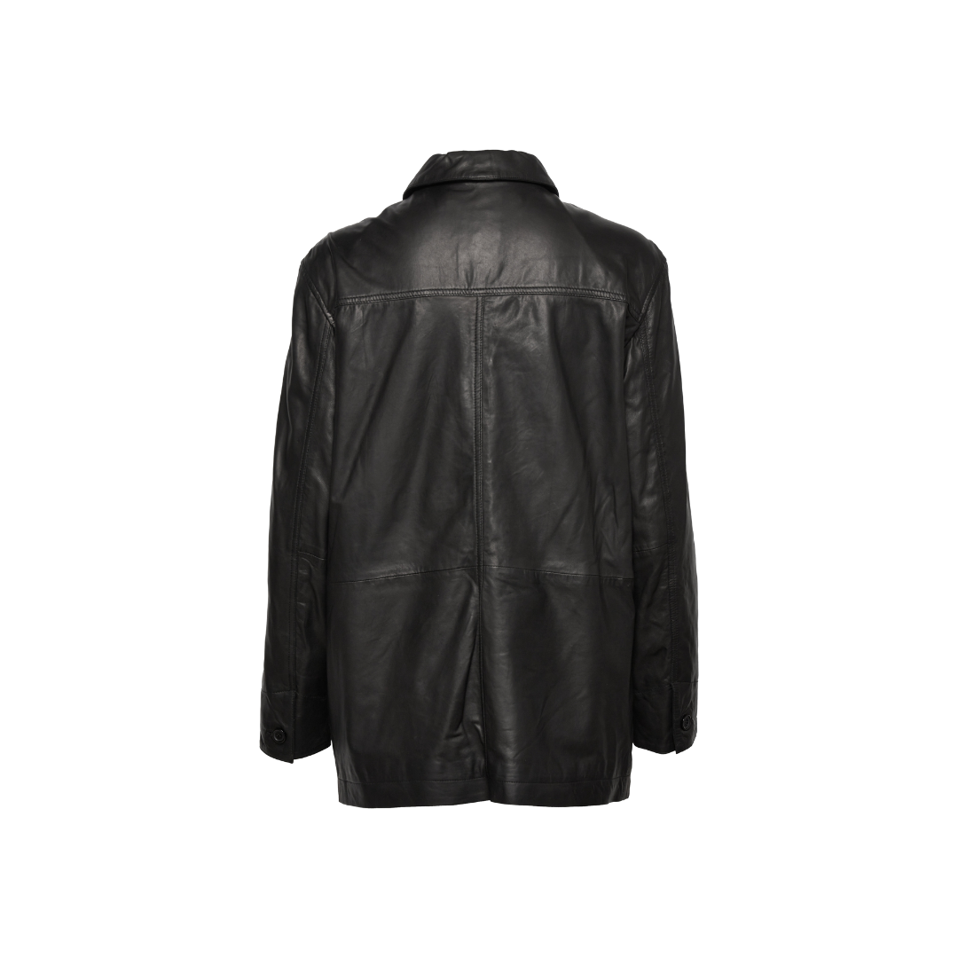 Ladies oversized leather shirt jacket URBAN LEATHER WEAR LTD