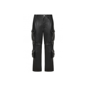 2-IN-1 Leather Cargo Trousers