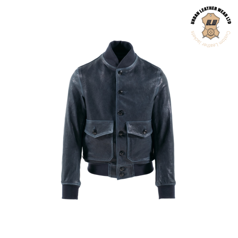 A-1 Flight Bomber Jacket Navy Blue | Urban Leather Wear