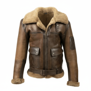 Arnold Schwarzenegger RAF B6 Shearling Leather Bomber Flying Jacket