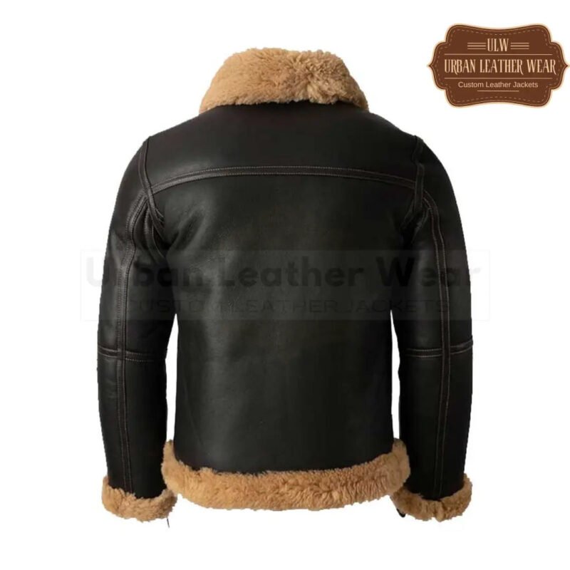 B3 Bomber Battle Shearling Leather Jacket | Urban Leather Wear
