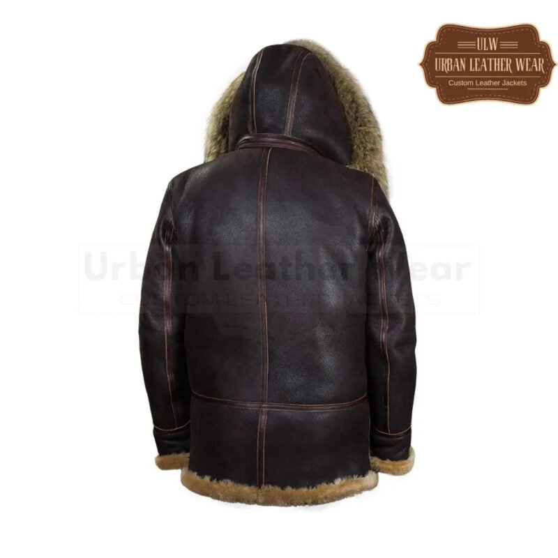 B7 Men Bomber  Shearling Leather Parka Jacket | Urban Leather Wear
