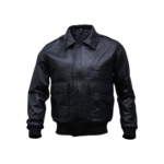 Black A-2 Casual Leather Jacket | Urban Leather Wear