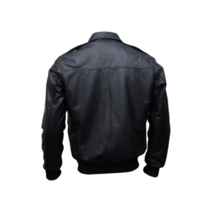 Black A-2 Casual Leather Jacket | Urban Leather Wear