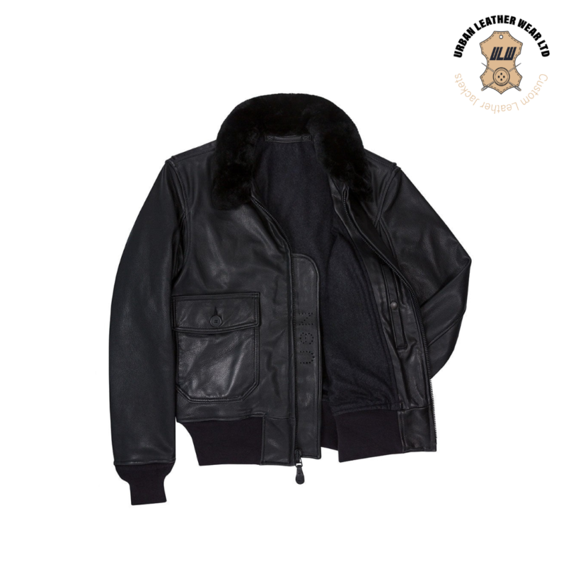Black Leather G-1 Military Jacket | Urban Leather Wear