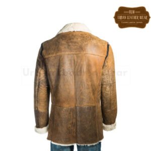Brown Shearling Leather Men Coat | Urban Leather Wear