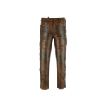 Brown Leather Pants Trousers With Side Laces | Urban Leather Wear