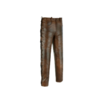Brown Leather Pants Trousers With Side Laces | Urban Leather Wear
