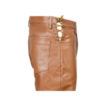 Brown Leather Biker Pant – Side Laces | Urban Leather Wear