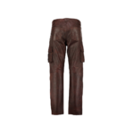 Brown Military Cargo Leather Trouser Pant | Urban Leather Wear