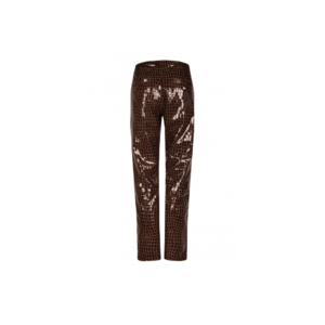 Croc Leather Jeans coffee brown | Urban Leather Wear