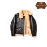 D1 Shearling Leather Jacket Black | Urban Leather Wear