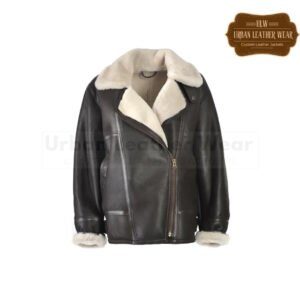 Flying leather Jacket brown women