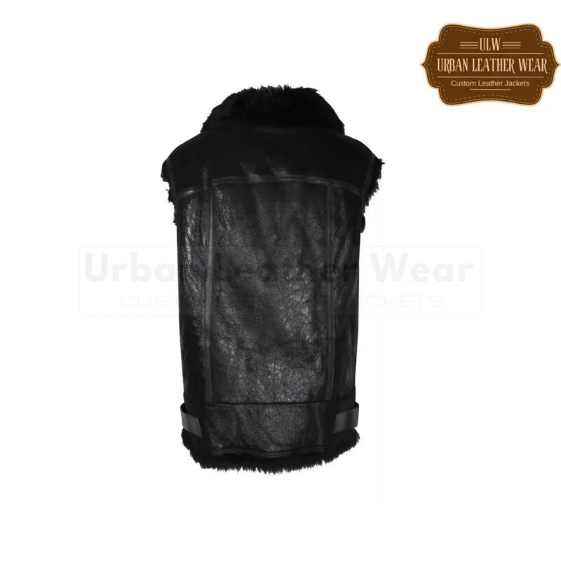 Fur Lined Vest In Leather Women Black | Urban Leather Wear