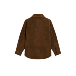 Ladies dark brown suede leather shirt | Urban Leather Wear