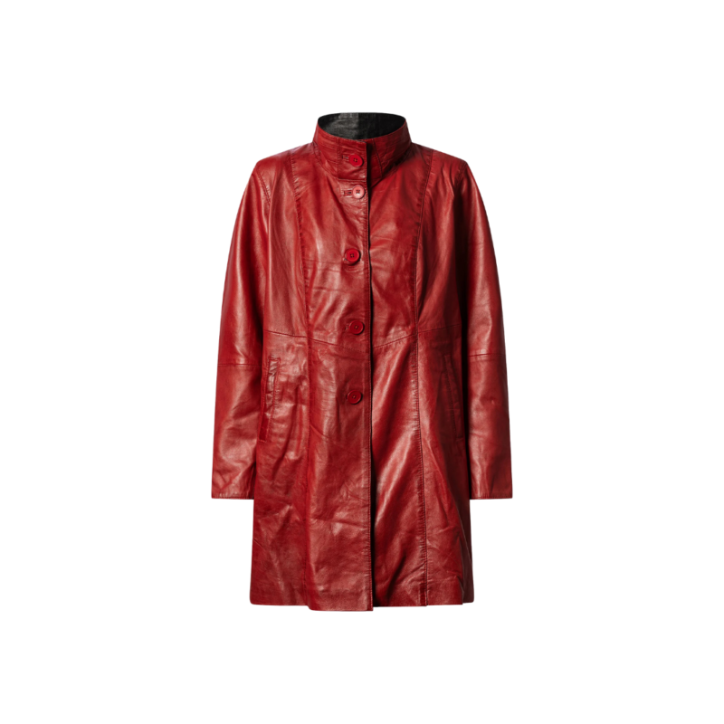Ladies leather Short coat Red | Urban Leather Wear