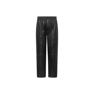 Ladies leather pants in full length  black