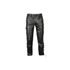 Leather Laces Motorbike Pants Trousers