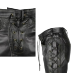 Leather Laces Motorbike Pants Trousers | Urban Leather Wear