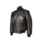 Leather MA-1 Flight Jacket Black | Urban Leather Wear