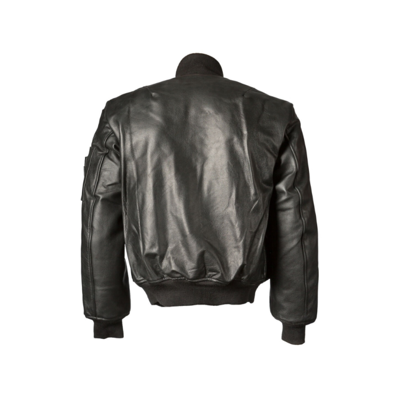 Leather MA-1 Flight Jacket Black | Urban Leather Wear
