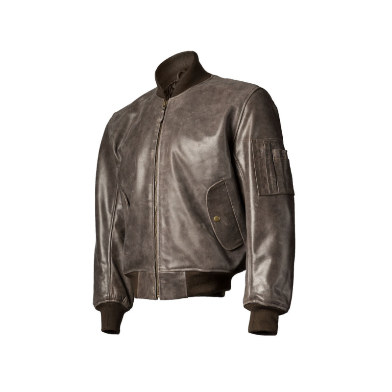 Leather MA-1 Flight Jacket brown | Urban Leather Wear