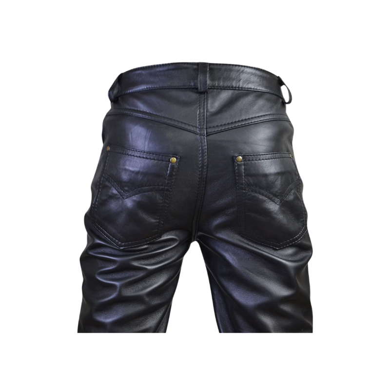 Men 5 Pocket Motorcycle Leather Pants | Urban Leather Wear