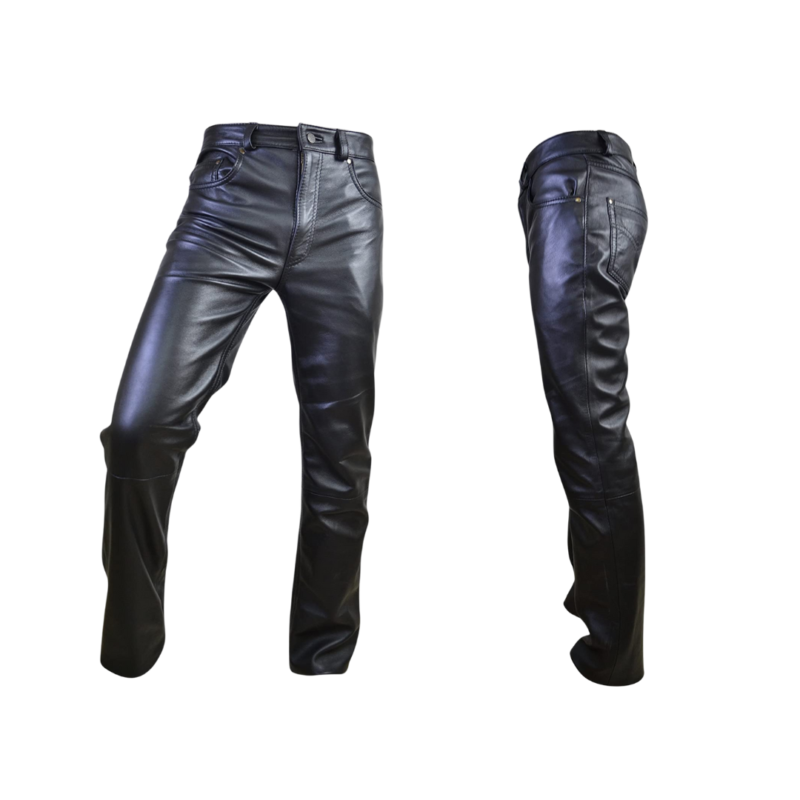 Men 5 Pocket Motorcycle Leather Pants | Urban Leather Wear