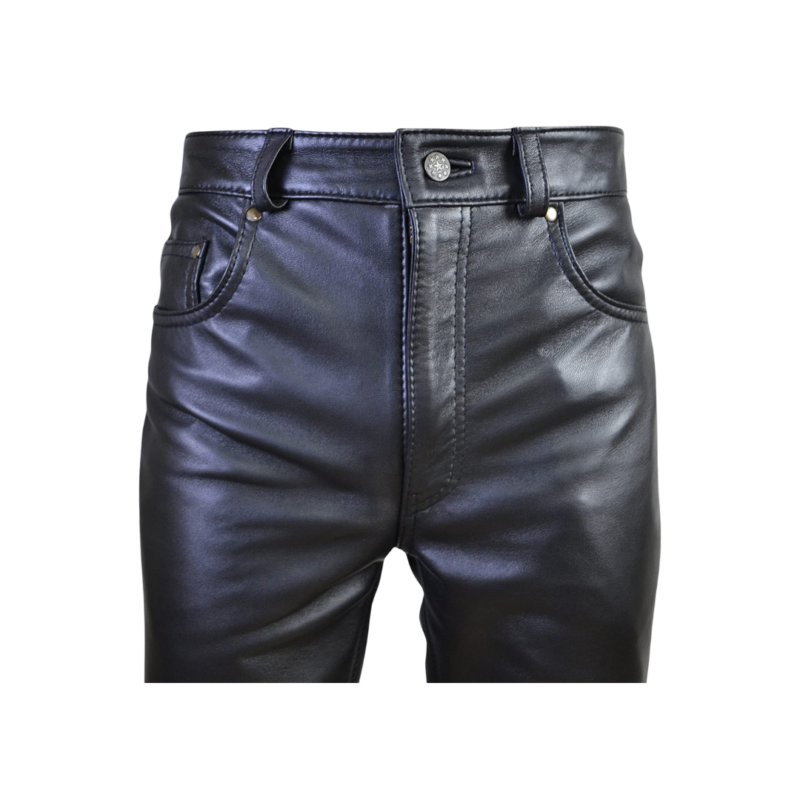 Men 5 Pocket Motorcycle Leather Pants | Urban Leather Wear