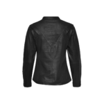 Long Sleeve leather button up shirt women | Urban Leather Wear