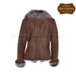 Luxury Women Leather Shearling Jacket | Urban Leather Wear