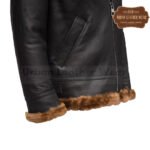 Men B3 Bomber Aviator Shearling Leather Jacket (Black) | Urban Leather Wear