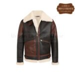 Men B3 RAF Shearling Pilot Flying Black Brown Leather Jacket | Urban Leather Wear